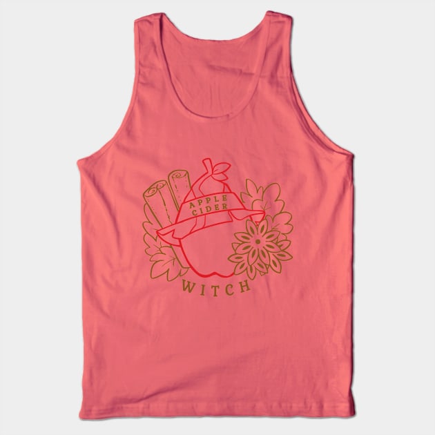 Apple Cider Witch fancy lines Tank Top by StudioBliz